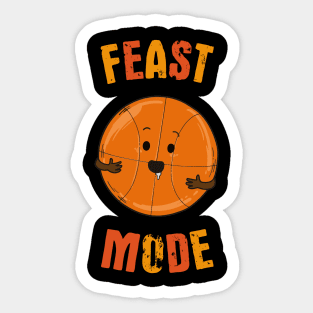 Thanksgiving Basketball Feast Mode Sticker